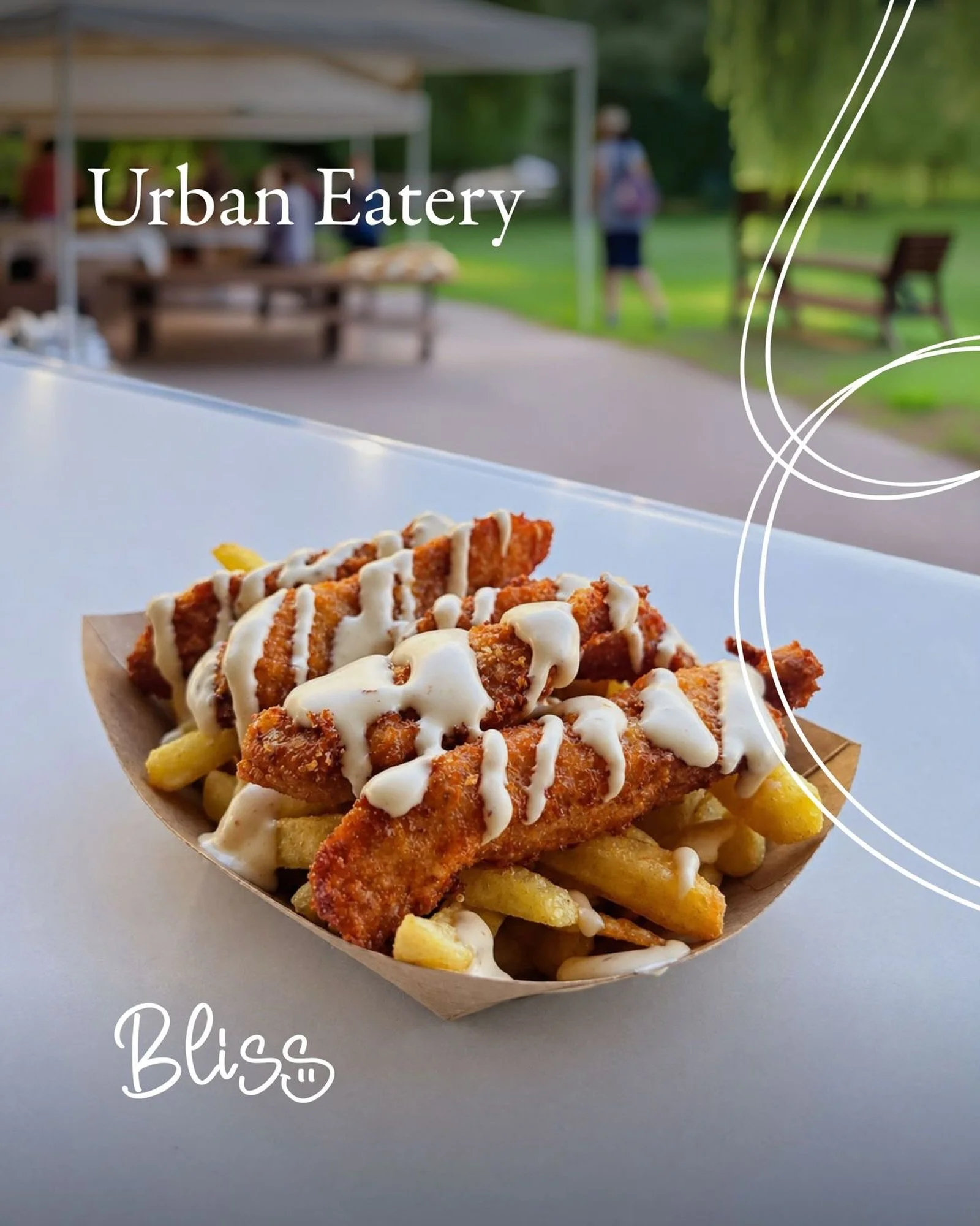 Crispy, golden and seriously delicious! 🙌
Urban Eatery is joining the Bliss Market, bringing all the comfort food favourites to your festival day!

Think crispy buttermilk fried chicken burgers, smoky chipotle sauce, golden fries and all those delic
