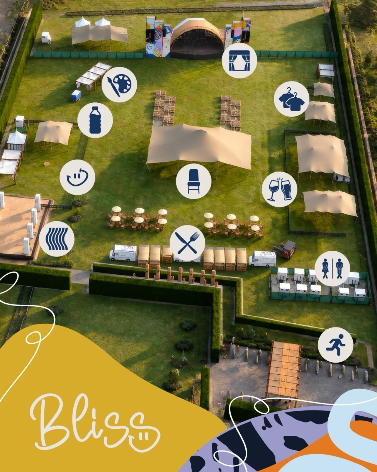 One more sleep until we&rsquo;re all on the lawns together! 🙌
Here&rsquo;s your festival map, with the main stage, Bliss Market, bars, Kids Zone and activities all marked out. Save it so you&rsquo;ve got it handy tomorrow! 🫶

Pack your sunblock, ha