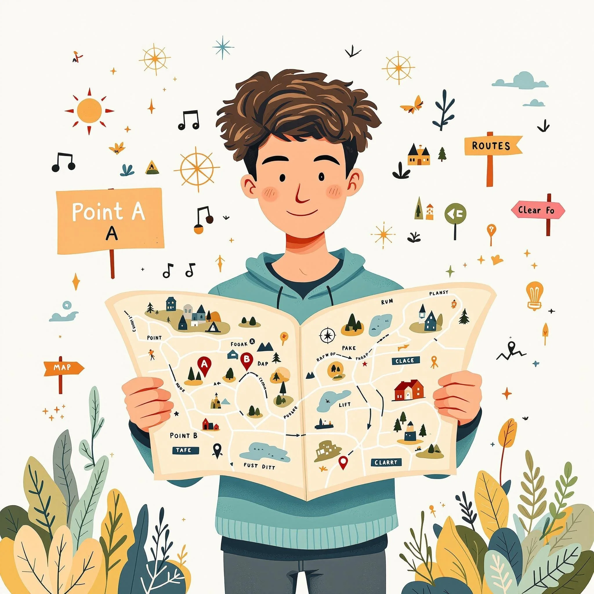 boy with map