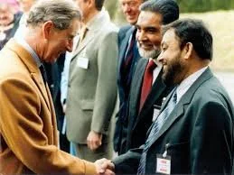Chowdhury Mueen Uddin with then His Royal Highness Prince Charles, now King Charles III