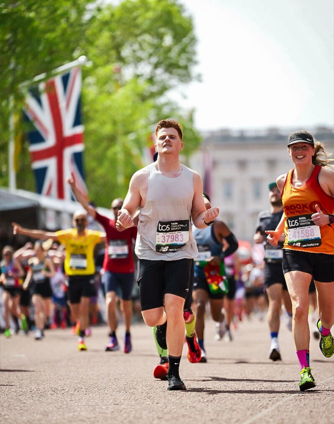Jersey-based runner completing the TCS London Marathon after following a structured running coaching plan.