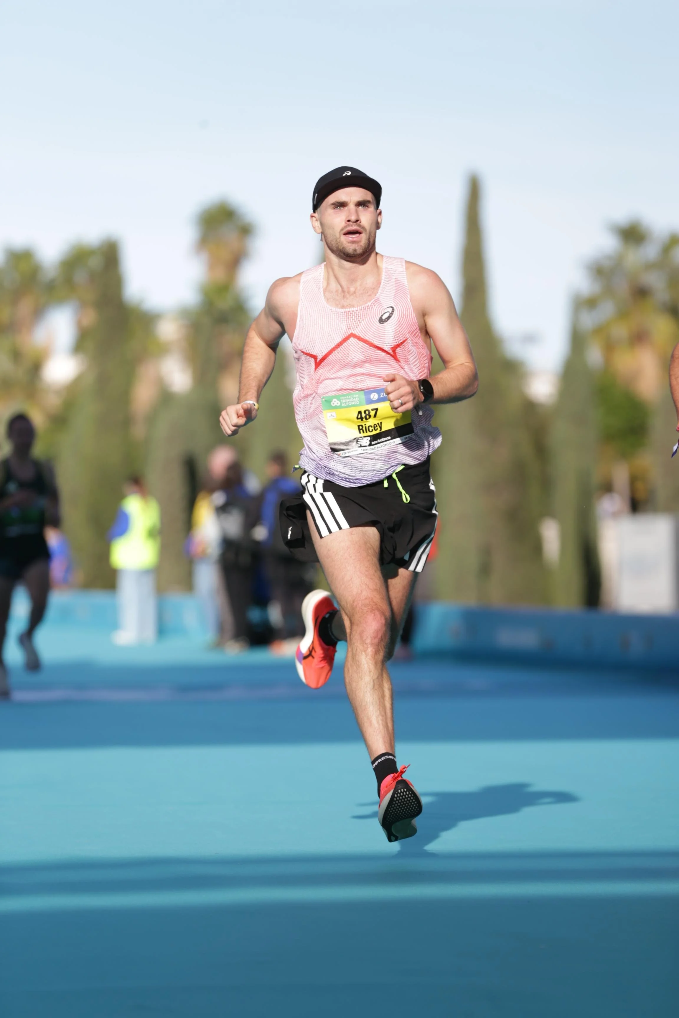 George Rice running at a competitive athletics event