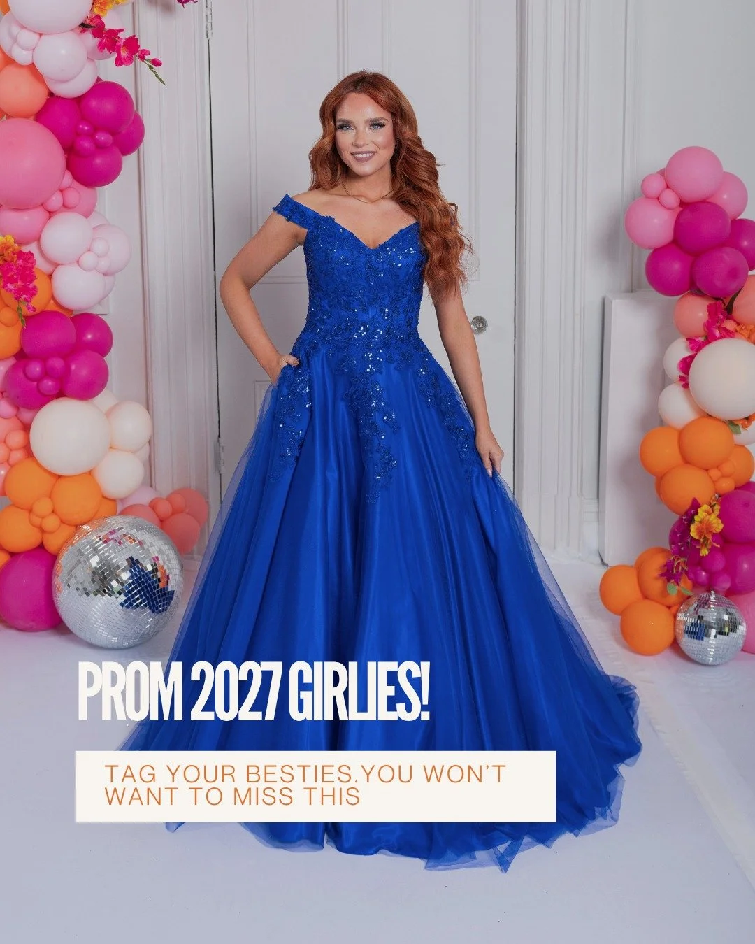 2027 Prom Girlies! Do you want first dibs on your dream dress? We will be operating a One Dress Per School policy, meaning once a style is claimed for your prom, no one else at your school can get it! This means the sooner your appointment, the more 