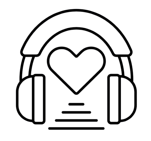 Headphones icon representing teaching to music