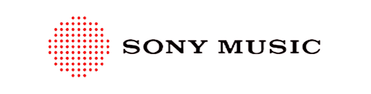 Sony Music logo with a red and black graphic element and bold text