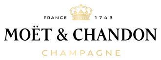 A crown icon above the word 'Champagne' in gold on a black background.