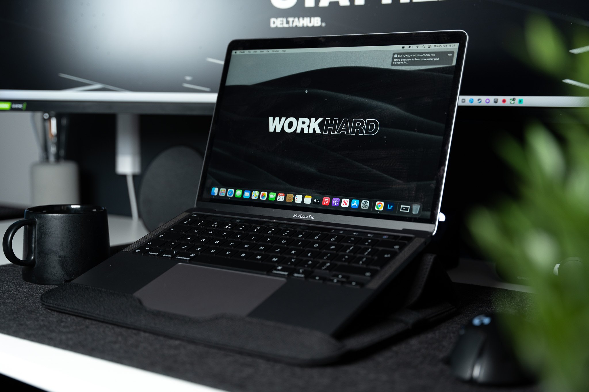 Delta Hub Laptop Bag being used as a stand.