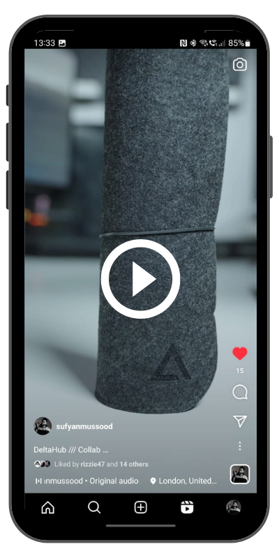 Screenshot of a Delta Hub Desk Mat reel