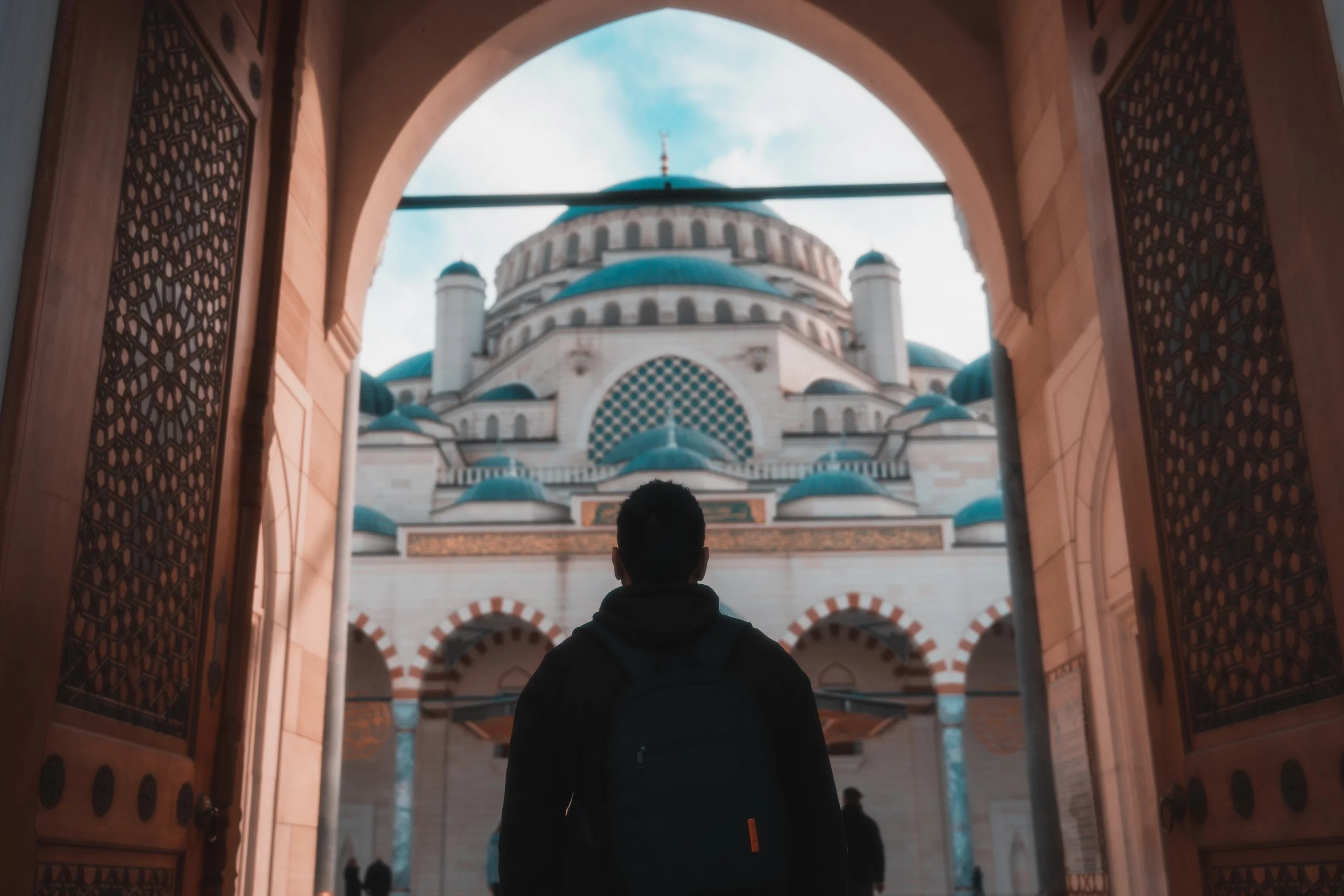 Grand entryway to the Blue Mosque