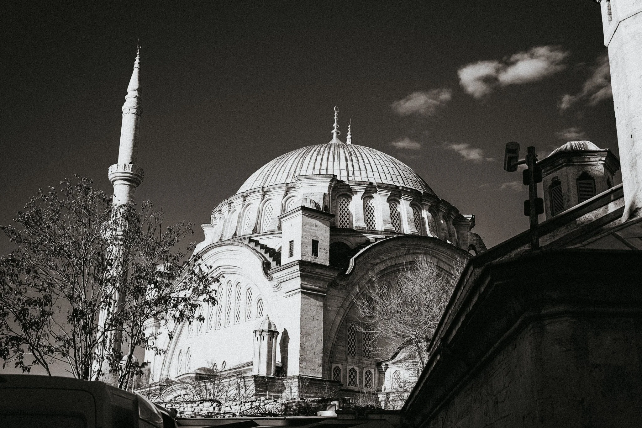Mosque in Istanbul in black & white