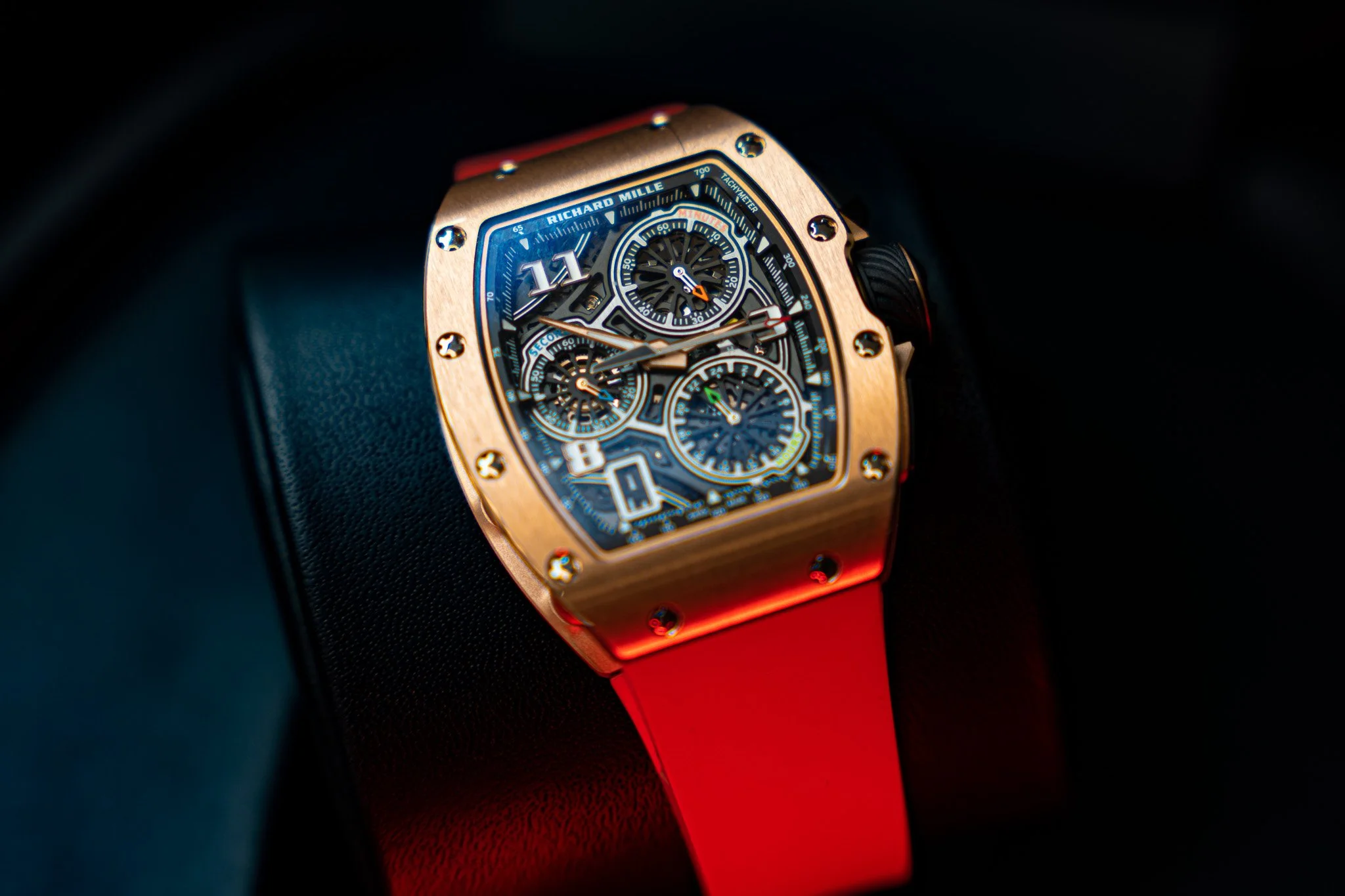Luxury Richard Mille Red & Gold Watch