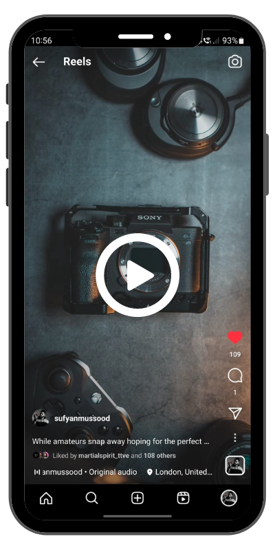 Screenshot of Reel showing the Sony A7IV and Sigma 24-70mm F2.8 Art lens