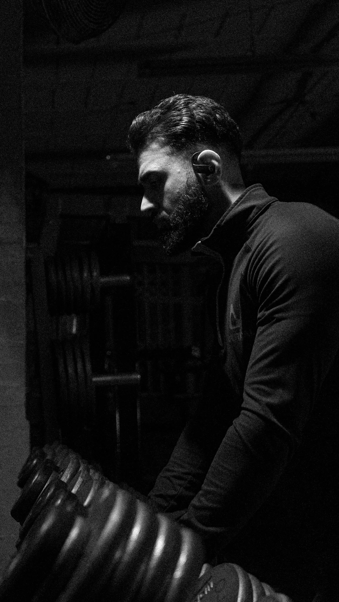 Dark Monotone shot of Jahngir (Athletical Pro)