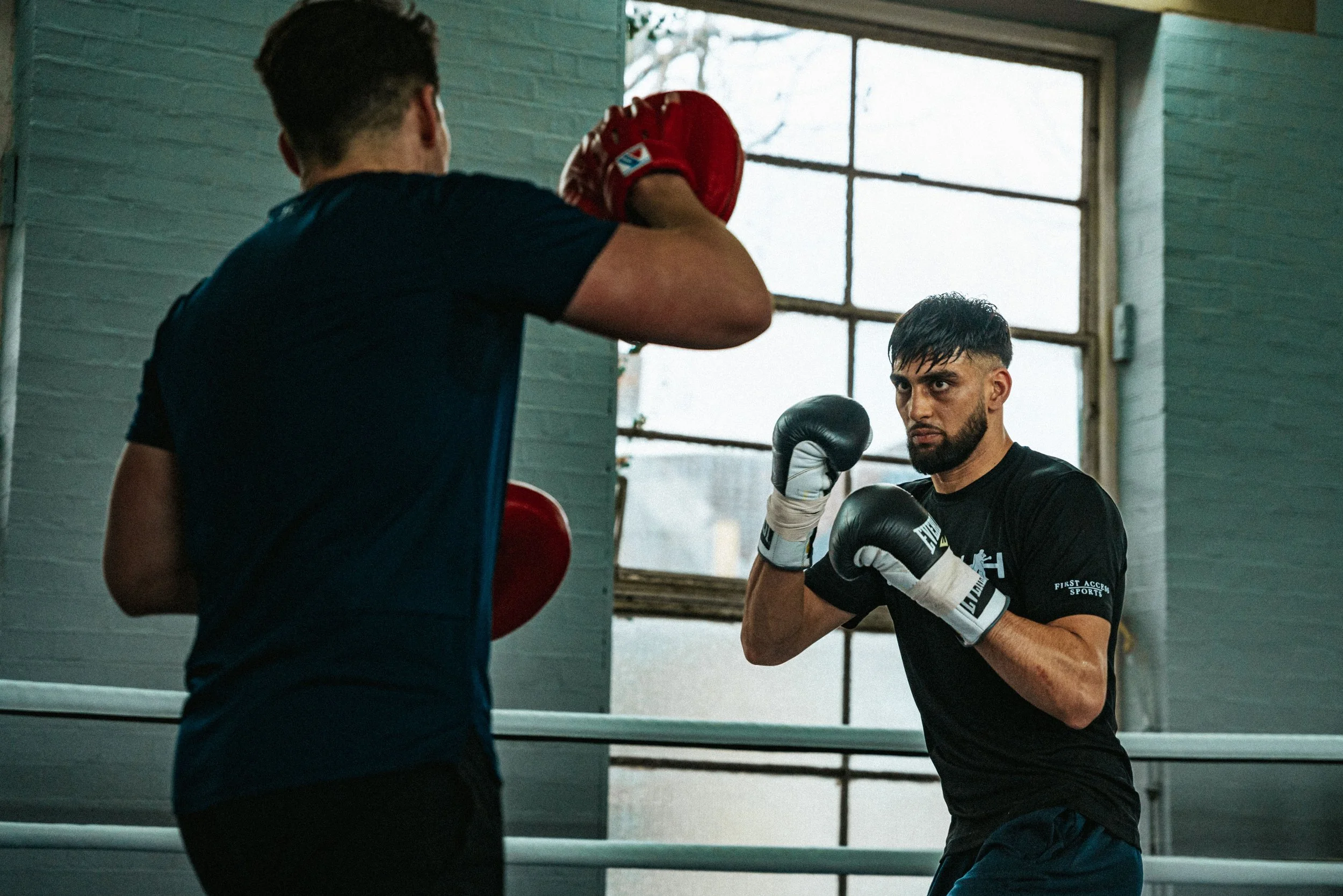 Hassan Azim in the Ring Training With Shane McGuigan
