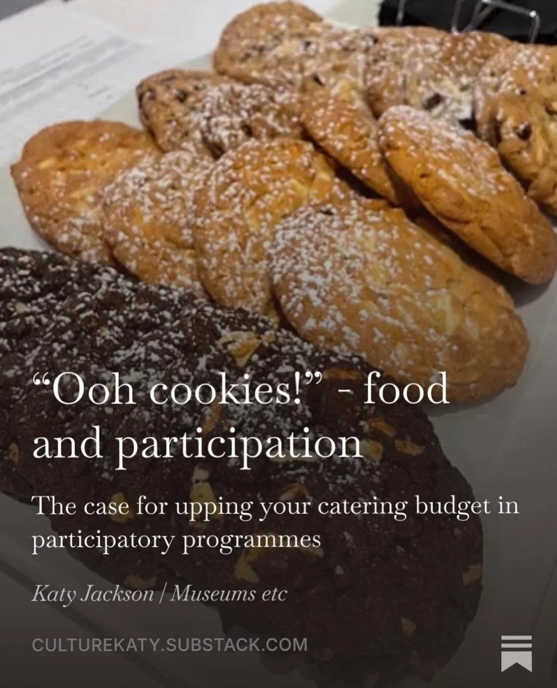 I would love to do a longer more academic piece on this (once the PhD is done) but in the meantime I&rsquo;ve written up some thoughts on my Substack (link in bio) about food and participation. Be great to hear how you interact with food during your 