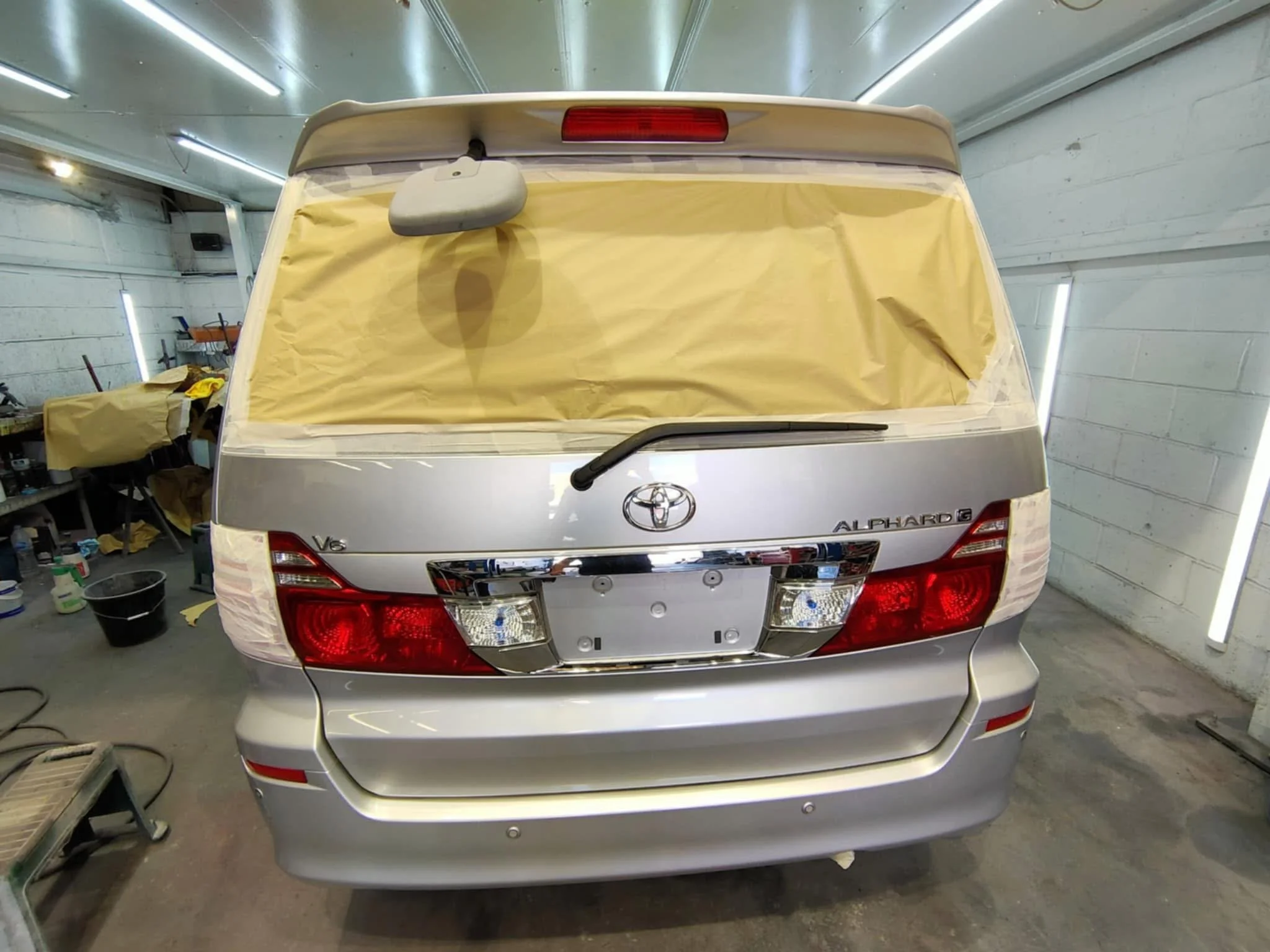 Before - silver Alphard came in for full plasti dip cover 