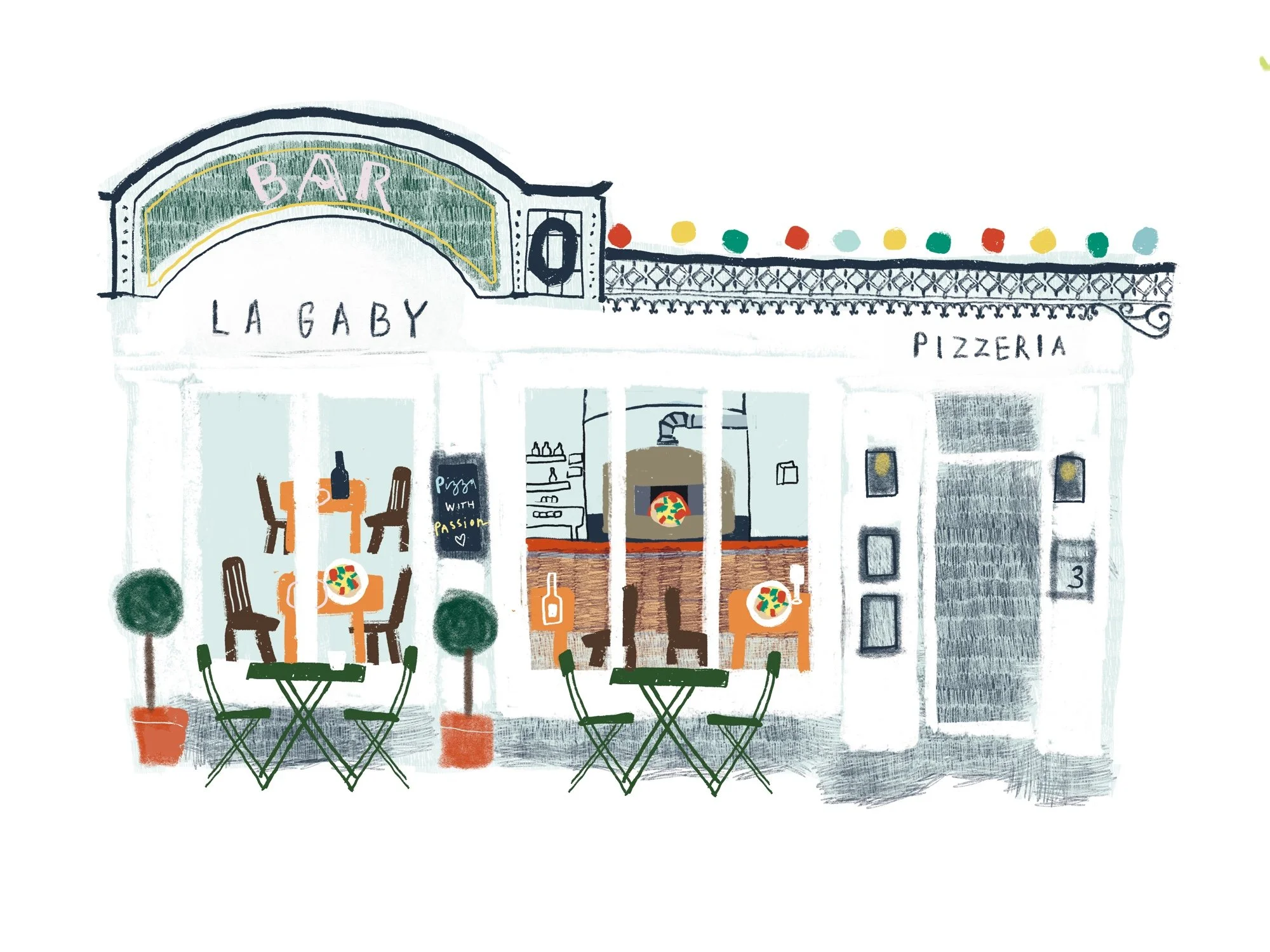 La Gaby Buxton, illustrated by local artist Kate Jenkins.