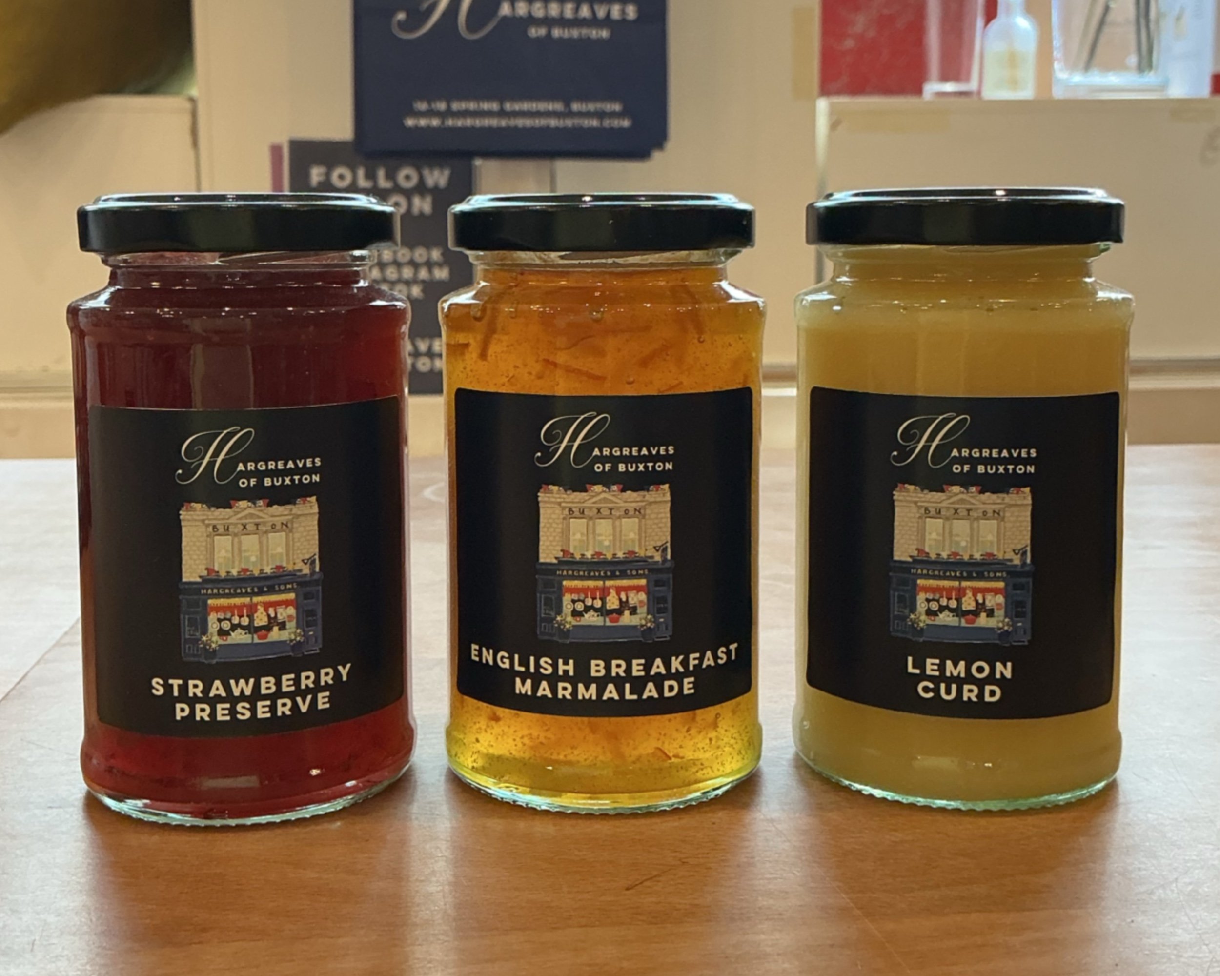 Jam, marmalade and honey from Hargreaves of Buxton