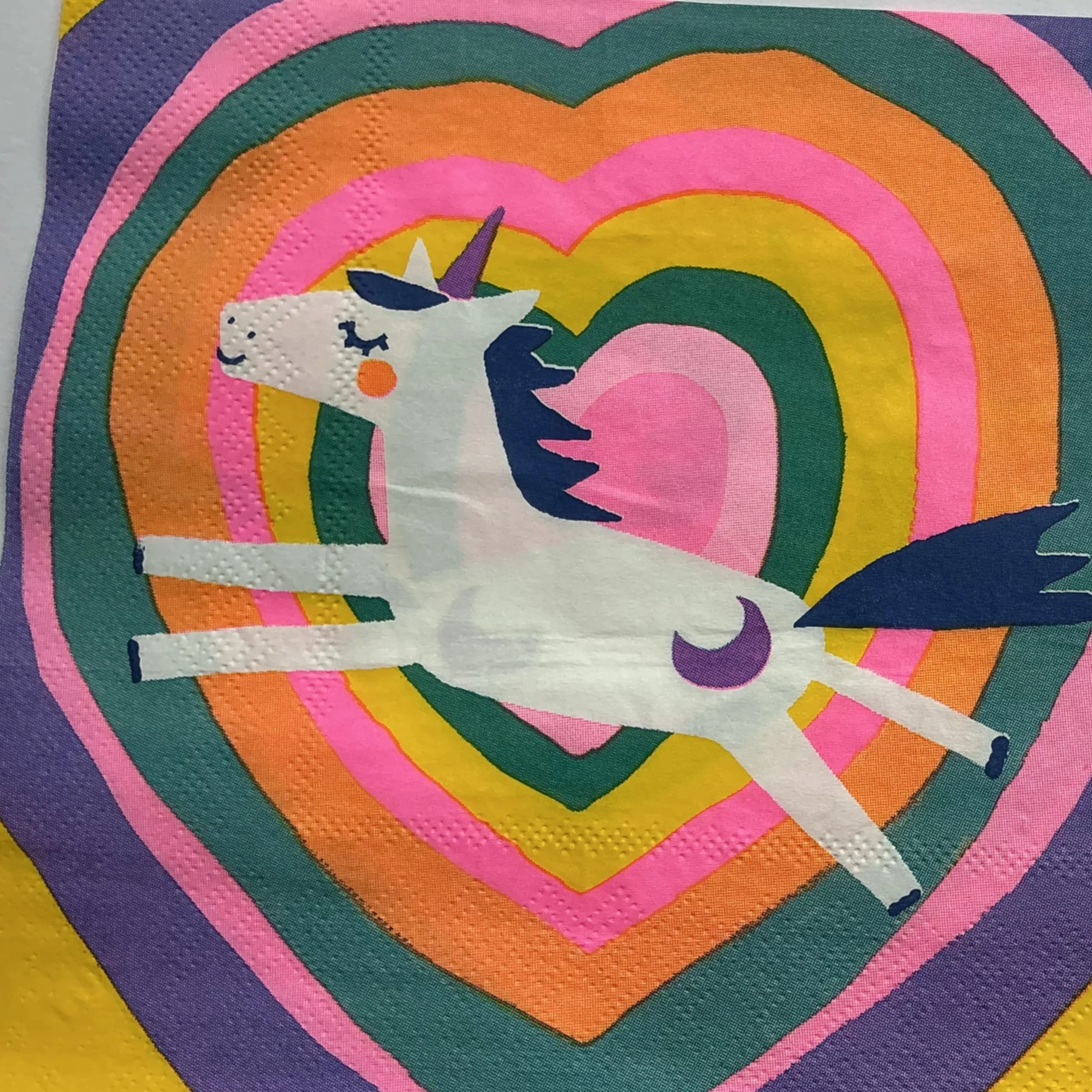 Unicorn napkin for kids party