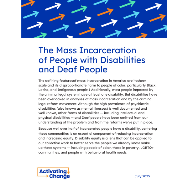 Mass Incarceration and Disability - Fact Sheet