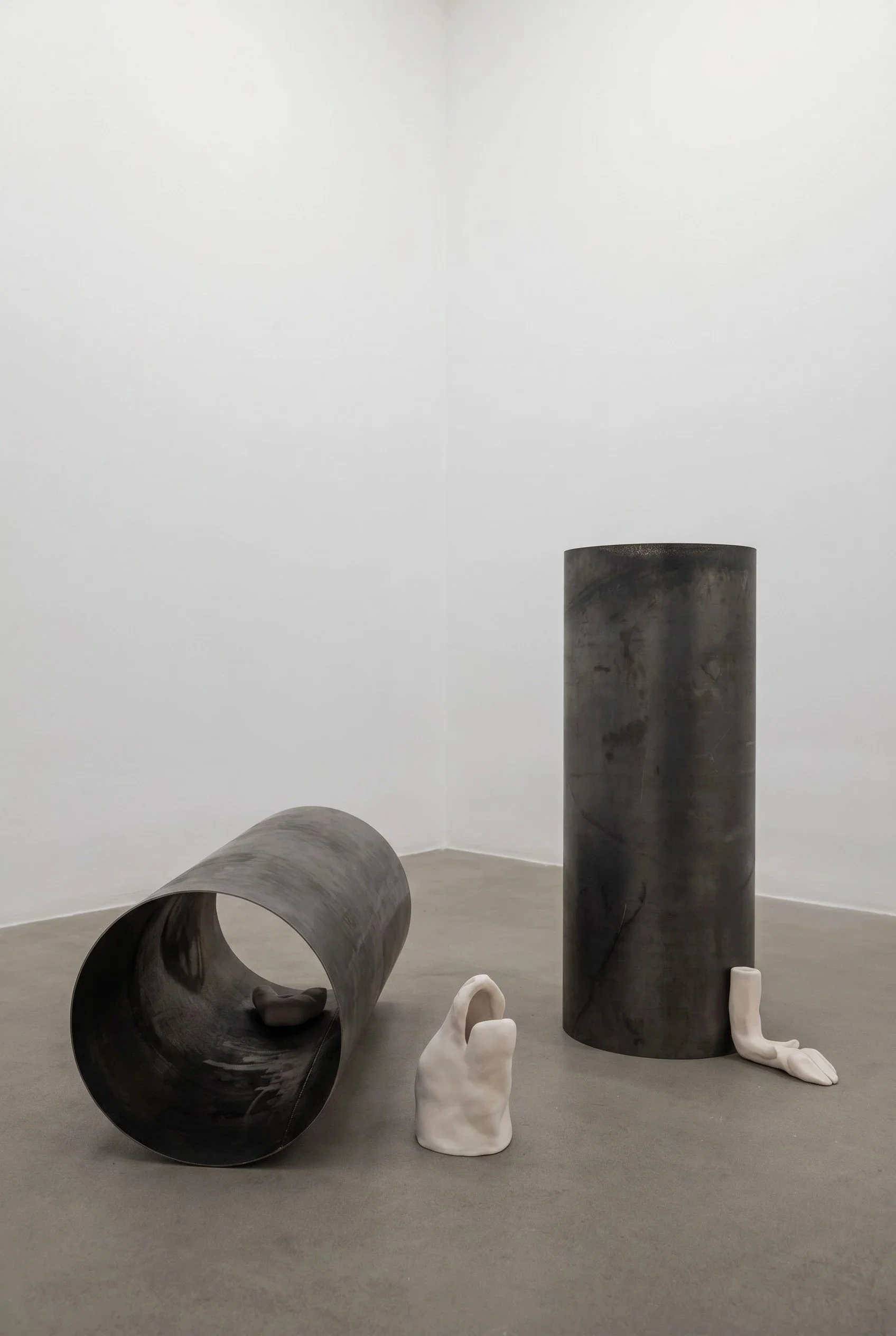 Dear Deer, 2026. Porcelain and steel ― 40 × 36 × 36 in
