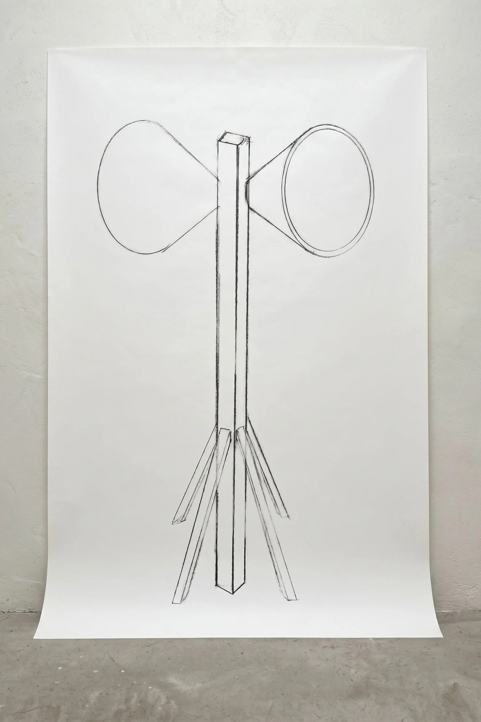 Tower I, 2025. Graphite on paper ― 72 x 48 in