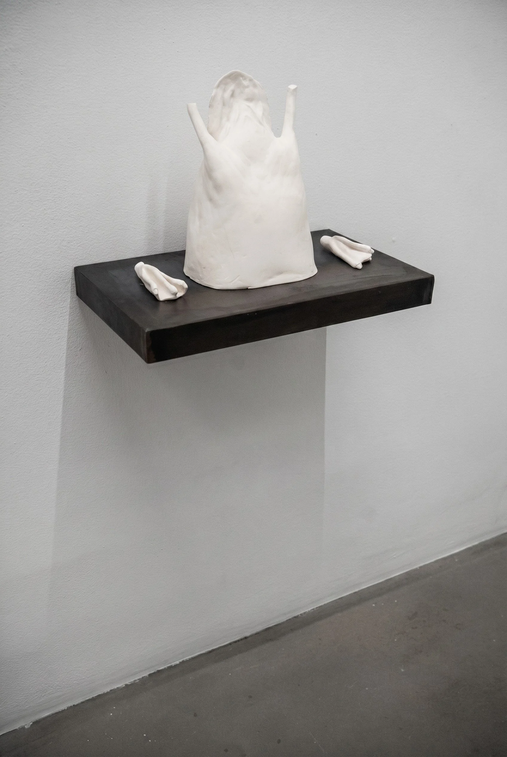 Swan Roast, 2026. Porcelain and steel, 20 x 12 x 16 in