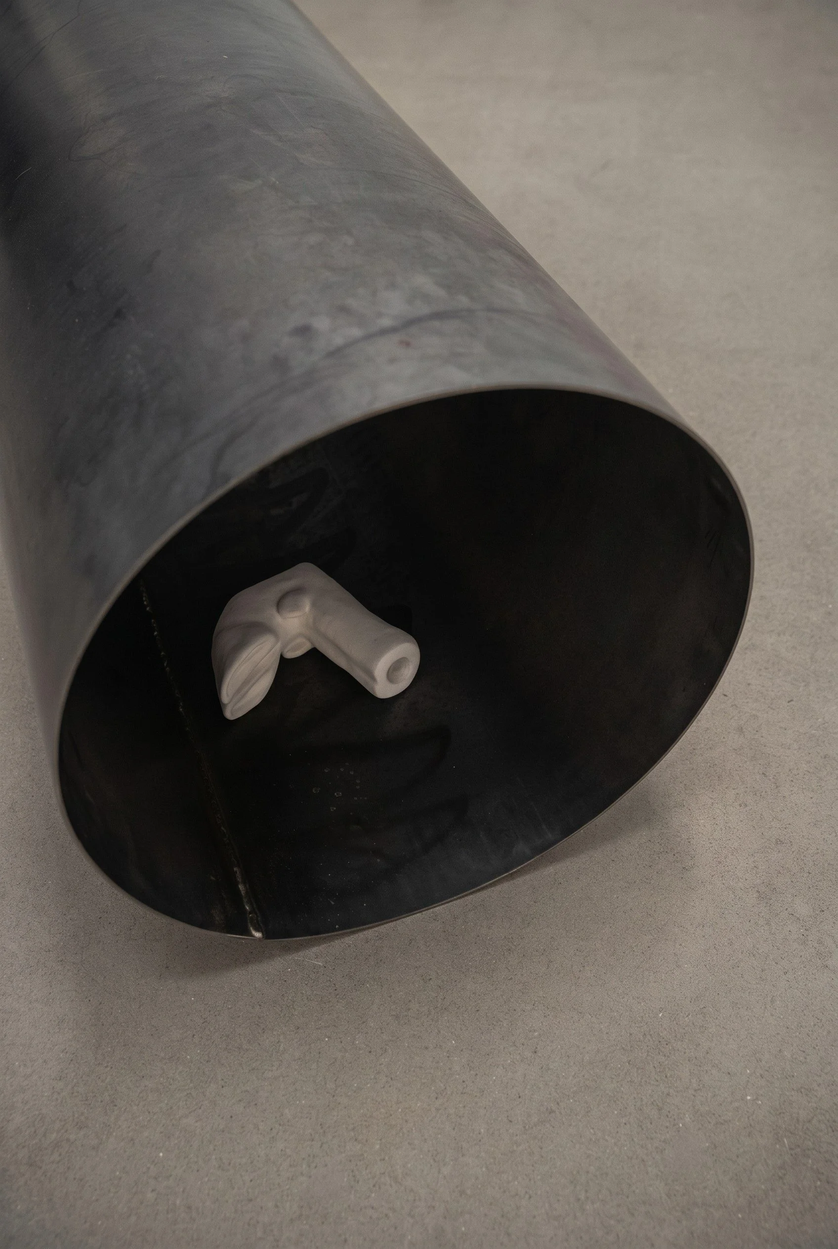 Dear Deer (details), 2026. Porcelain and steel ― 40 × 36 × 36 in