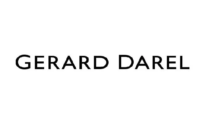 Text that reads 'Gerard Darel' in black uppercase letters on a white background.