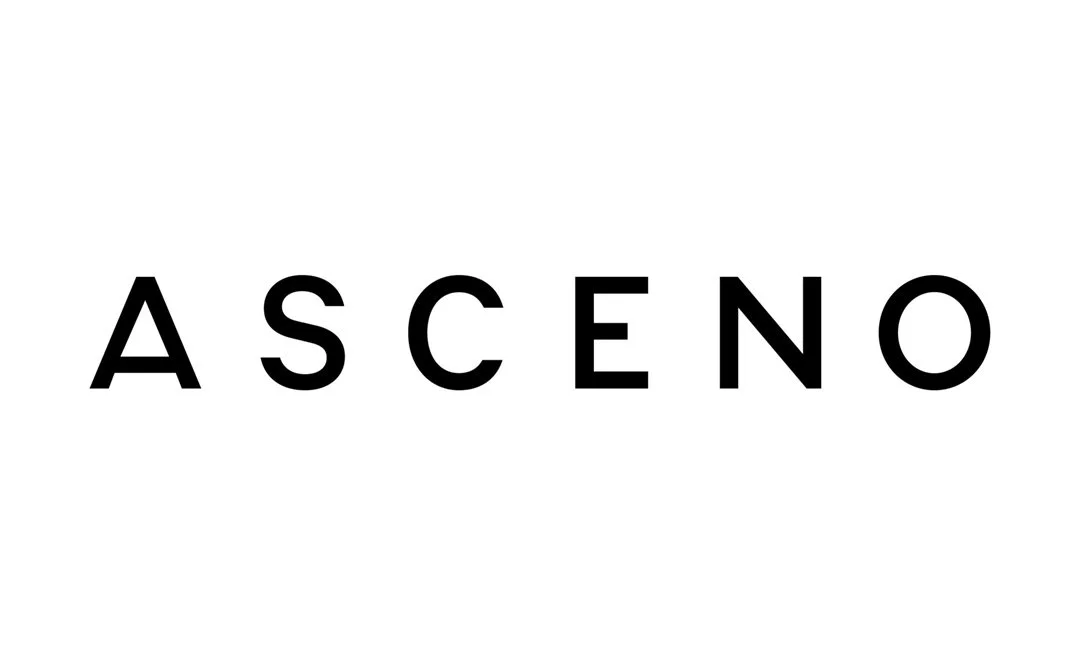 Black uppercase text spelling 'ASCENO' on a white background.