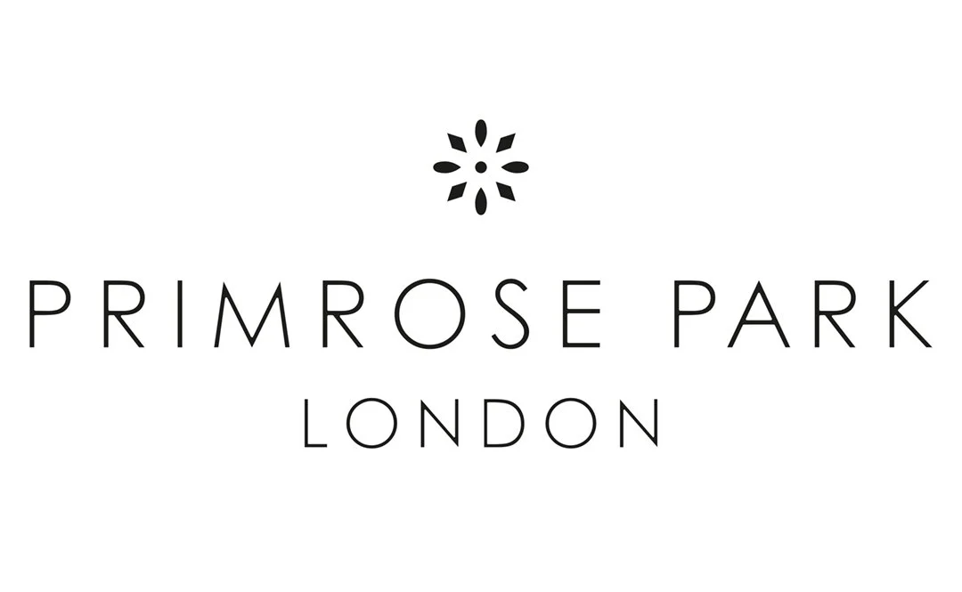 Primrose Park London logo with a black floral icon above the text.
