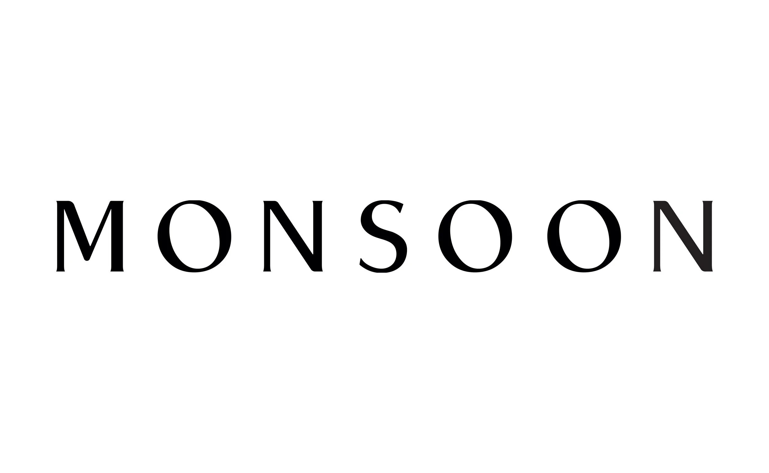 Monsoon logo in black text on a white background.
