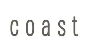 The word 'coast' typed in lowercase gray letters on a white background.
