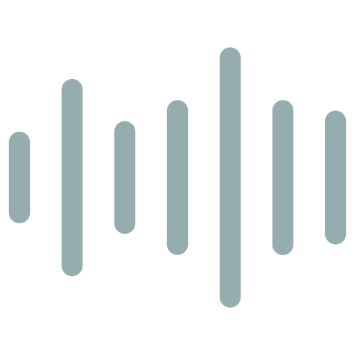 Sound wave visualization with vertical lines of varying heights.