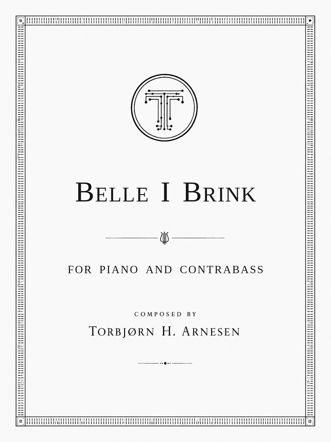 Belle I Brink - Contrabass and piano - 2023 - 5 min 