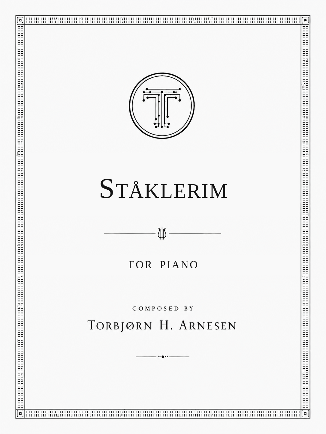 Ståklerim - For Piano - 2019 - 4min