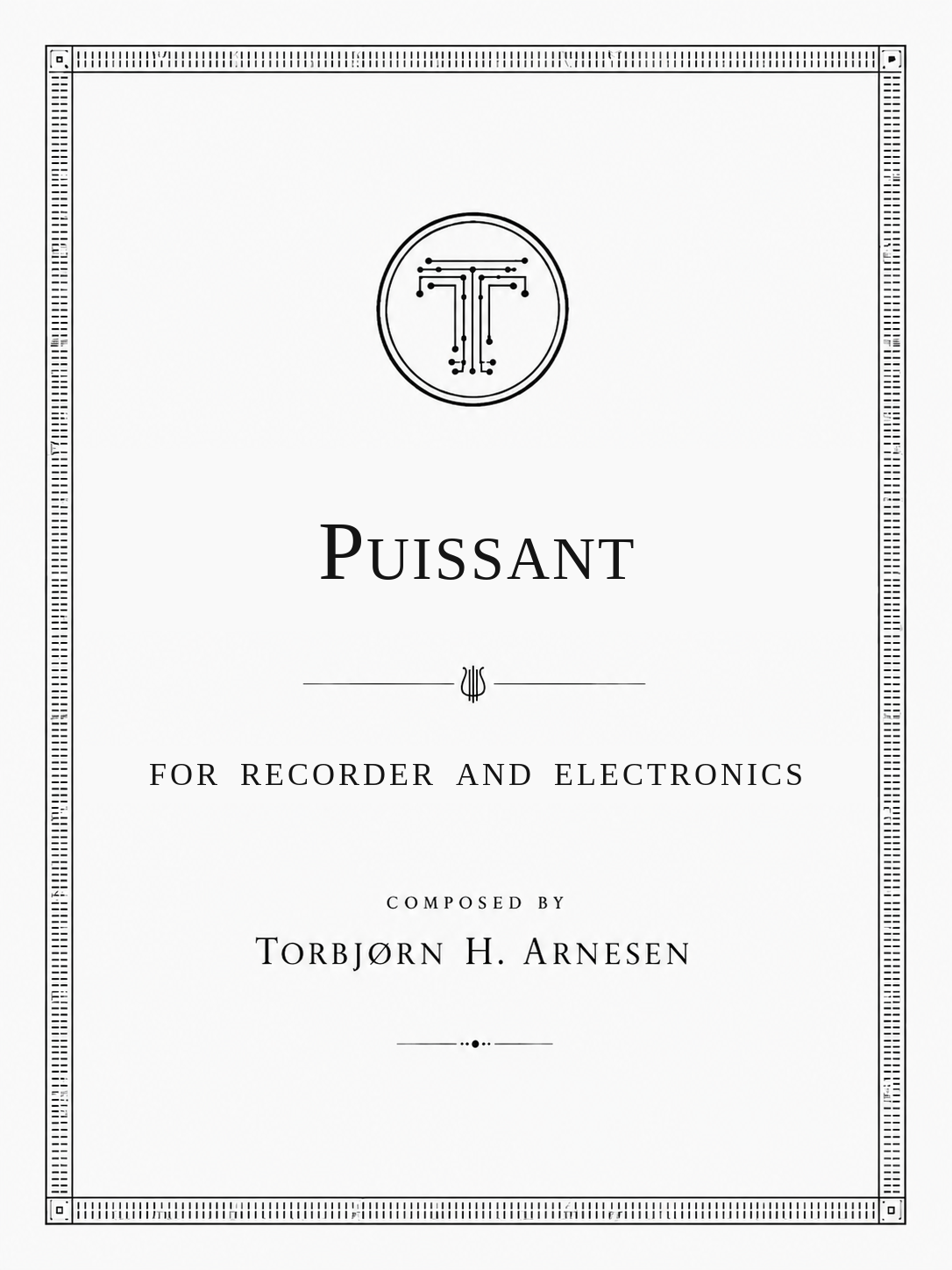 Puissant - For Recorder and Electrionic - 2018 - 5min