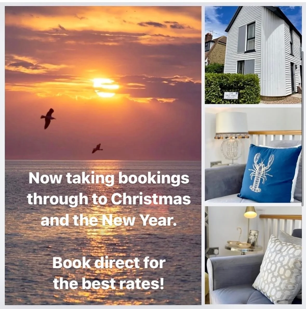 Send a DM for availability and rates or send us an email at info@the-saltyard.co.uk #whitstable #holiday #beachlife