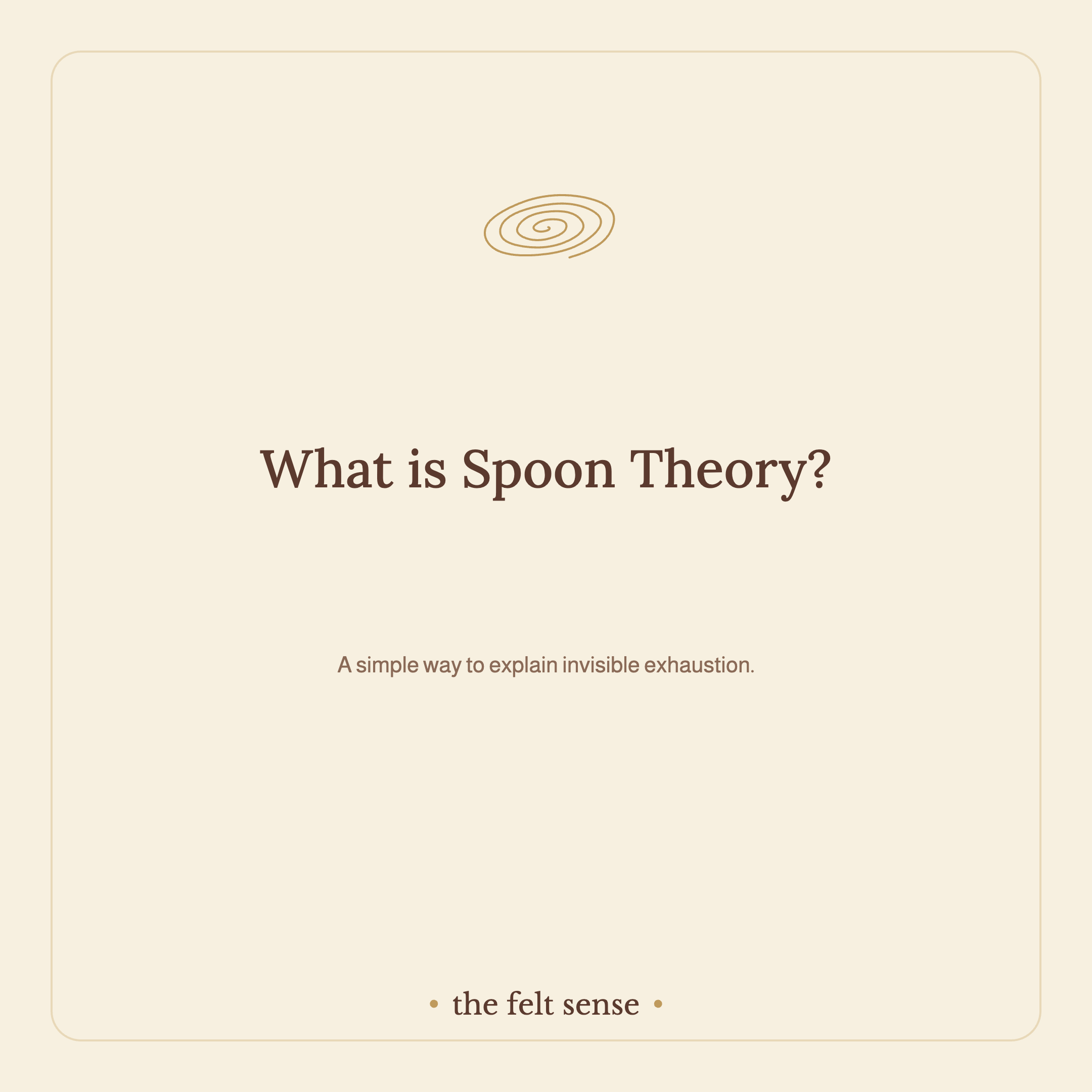 What is Spoon Theory?