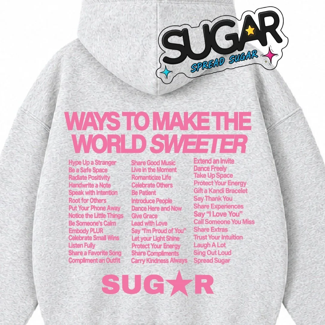 Ways to make the world sweeter. Wear it, live it, spread it. The Sweeter Hoodie ❤️
#spreadsugar #kindnessiscool #hoodies #