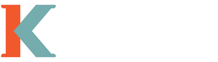 The logo of Kerning & Co., featuring a stylized letter 'K' in orange and teal next to the company name in white text on a black background.