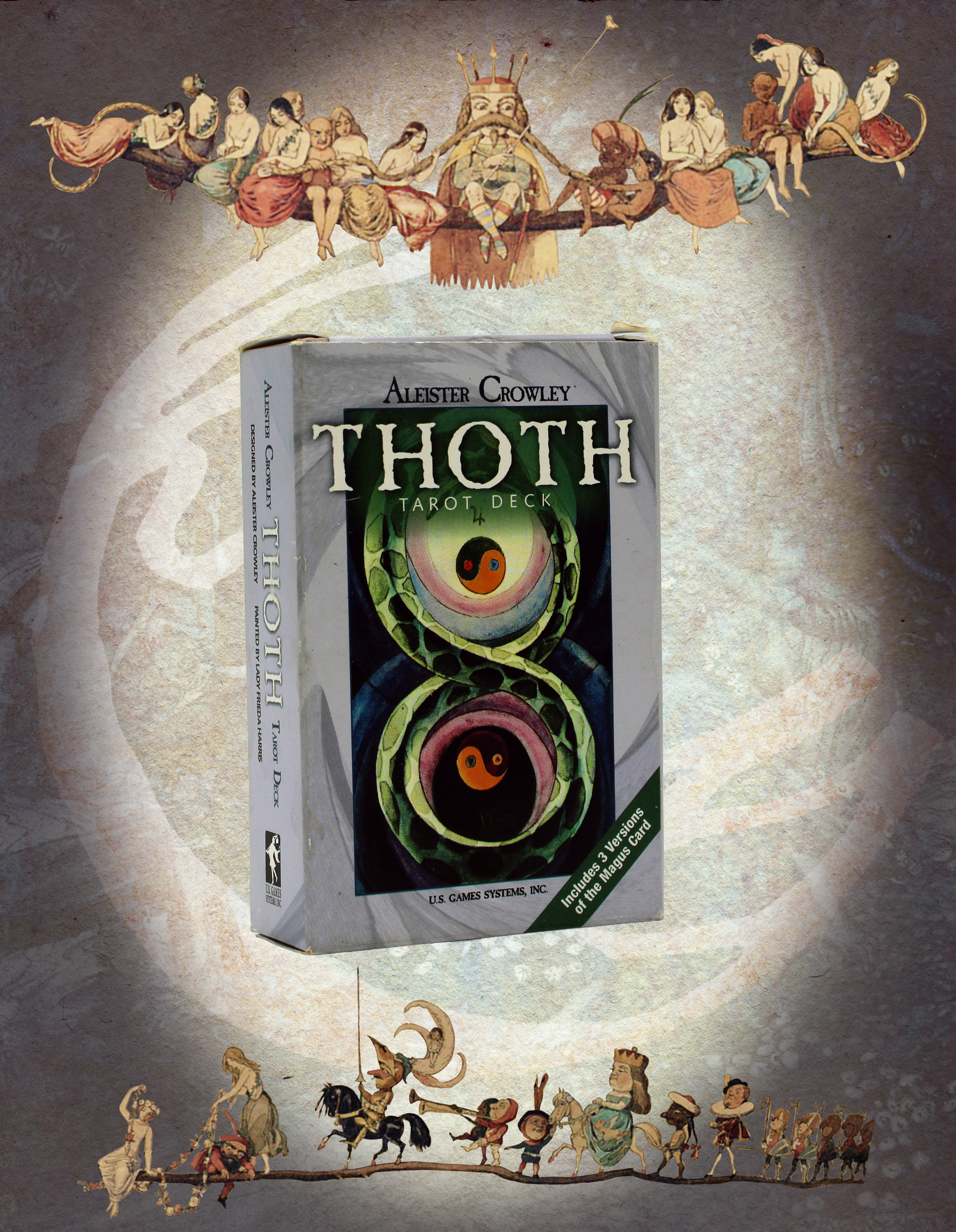 Aleister Crowley Thoth Tarot Deck illustrated Lady Frieda Harris (1986)