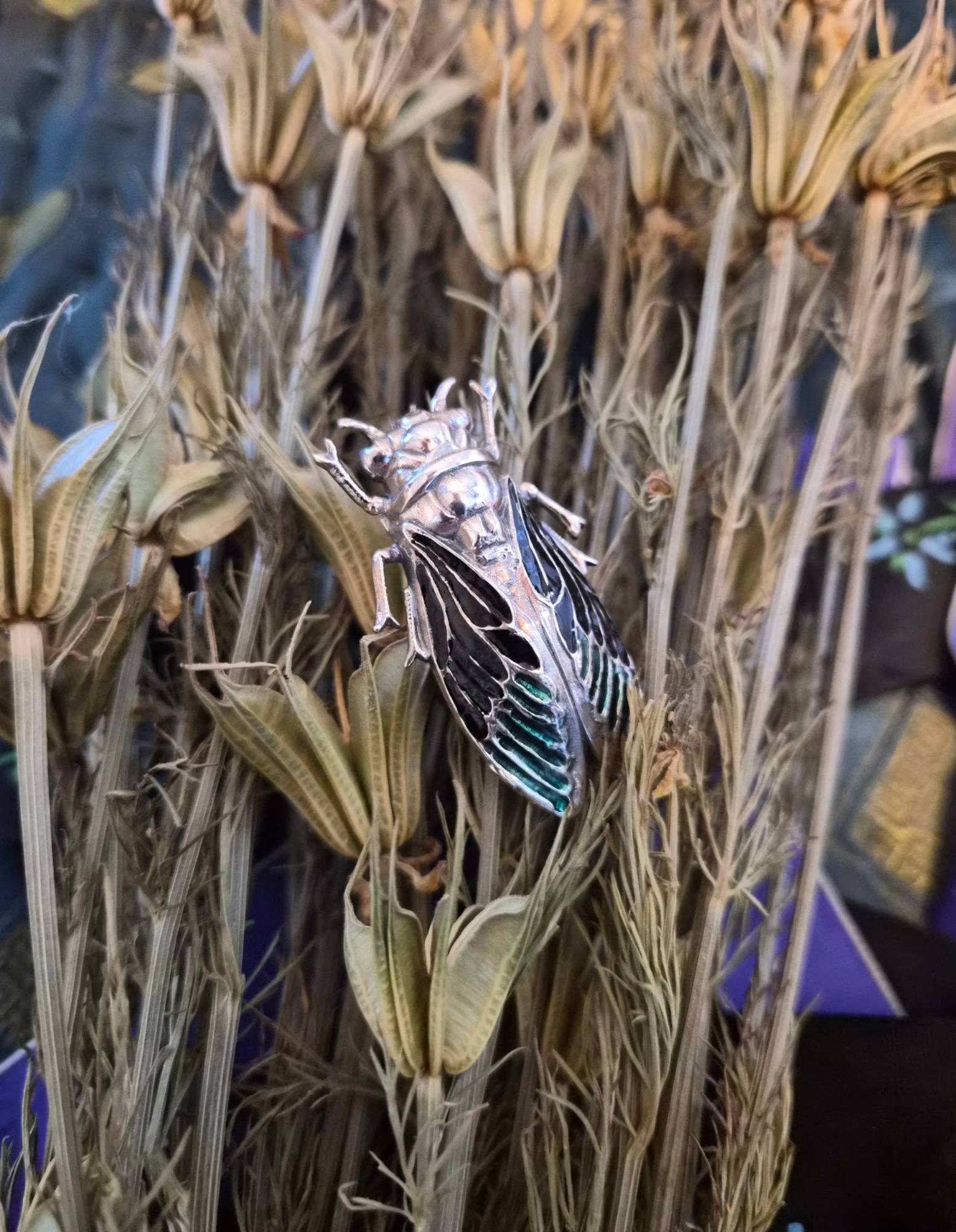 To bestow on Ba’al Zebub: Silver and Enamel Brooch. 