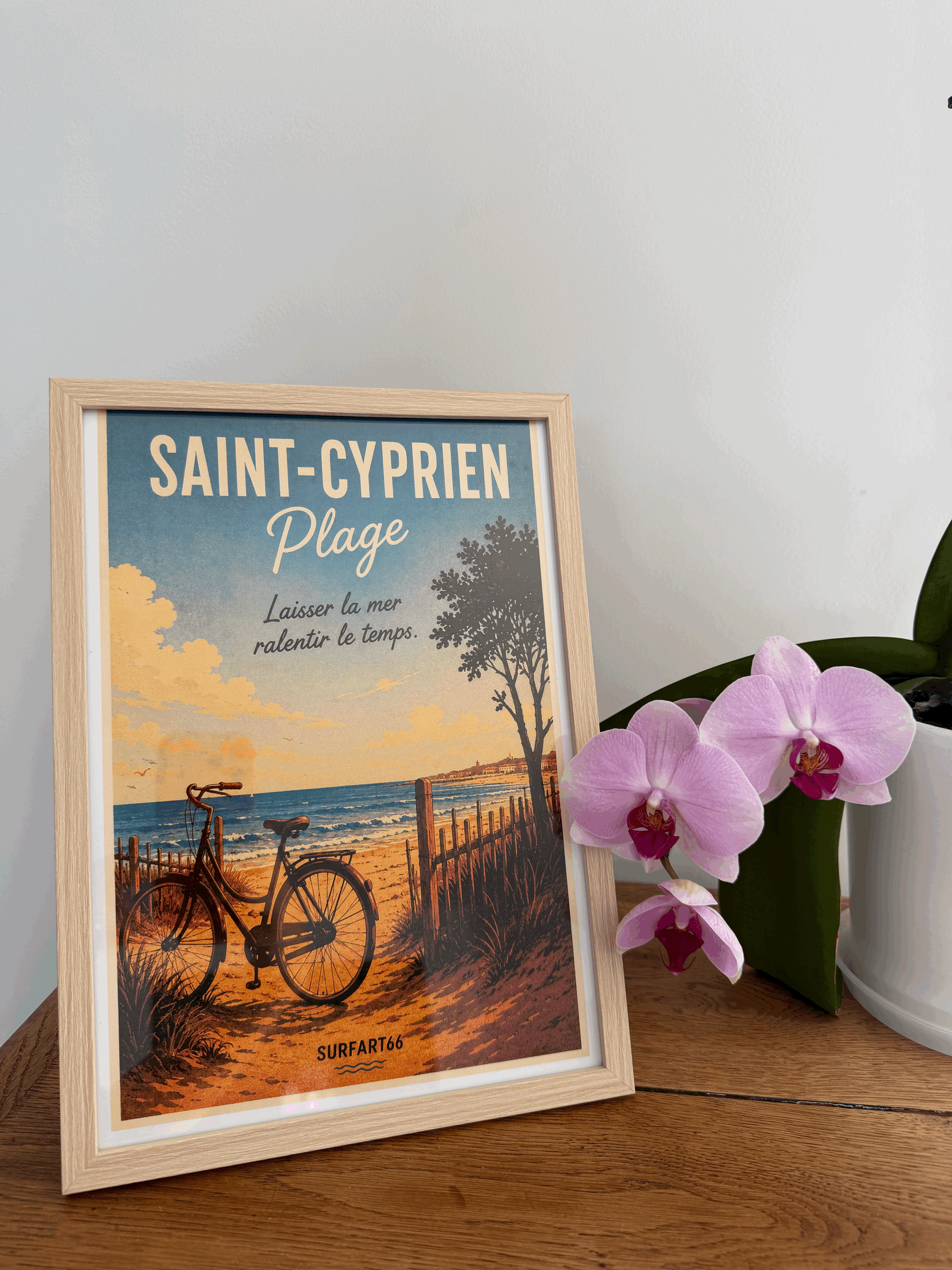 Affiche vintage Saint-Cyprien Surfart66