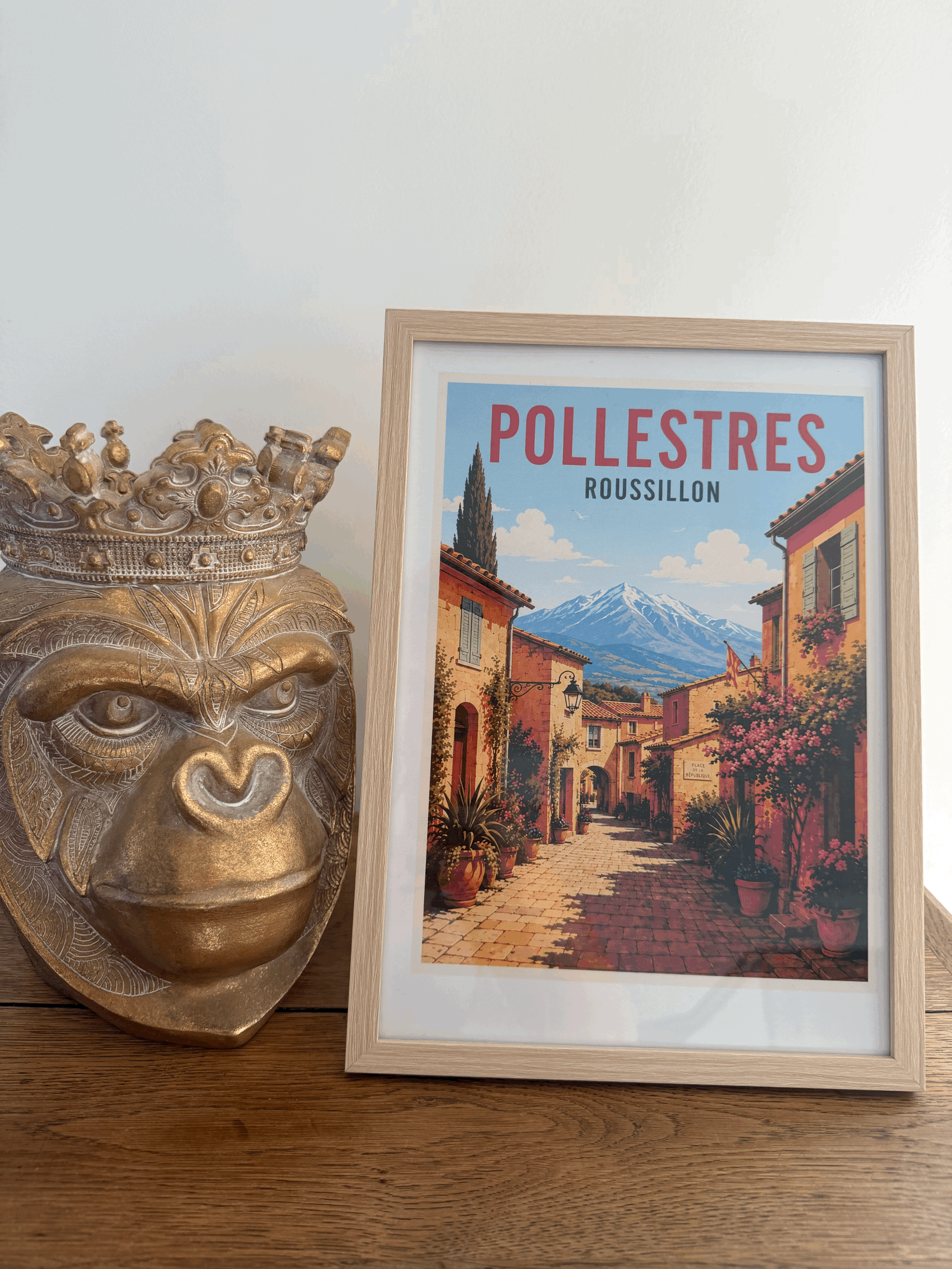 Affiche vintage Pollestres Surfart66