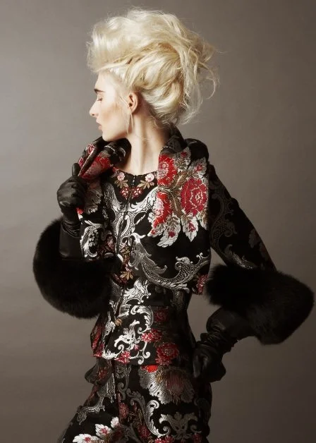 Editorial fashion styling by Claire Ginzler for ON|Off.org featuring a model wearing a jacket and trousers by the designer Osman.