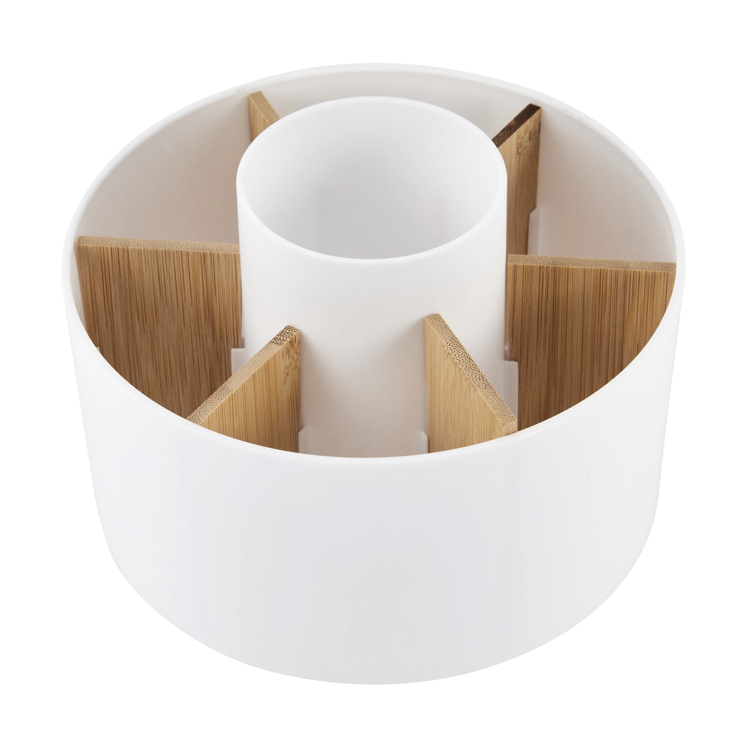 Desk Stationary Tray White Bamboo