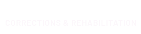 Corrections & Rehabilitation text on a white background