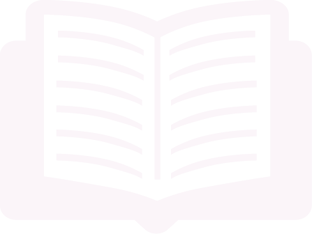Open book icon with curved pages on a rounded square background