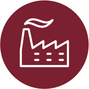 icon of a factory or industrial building